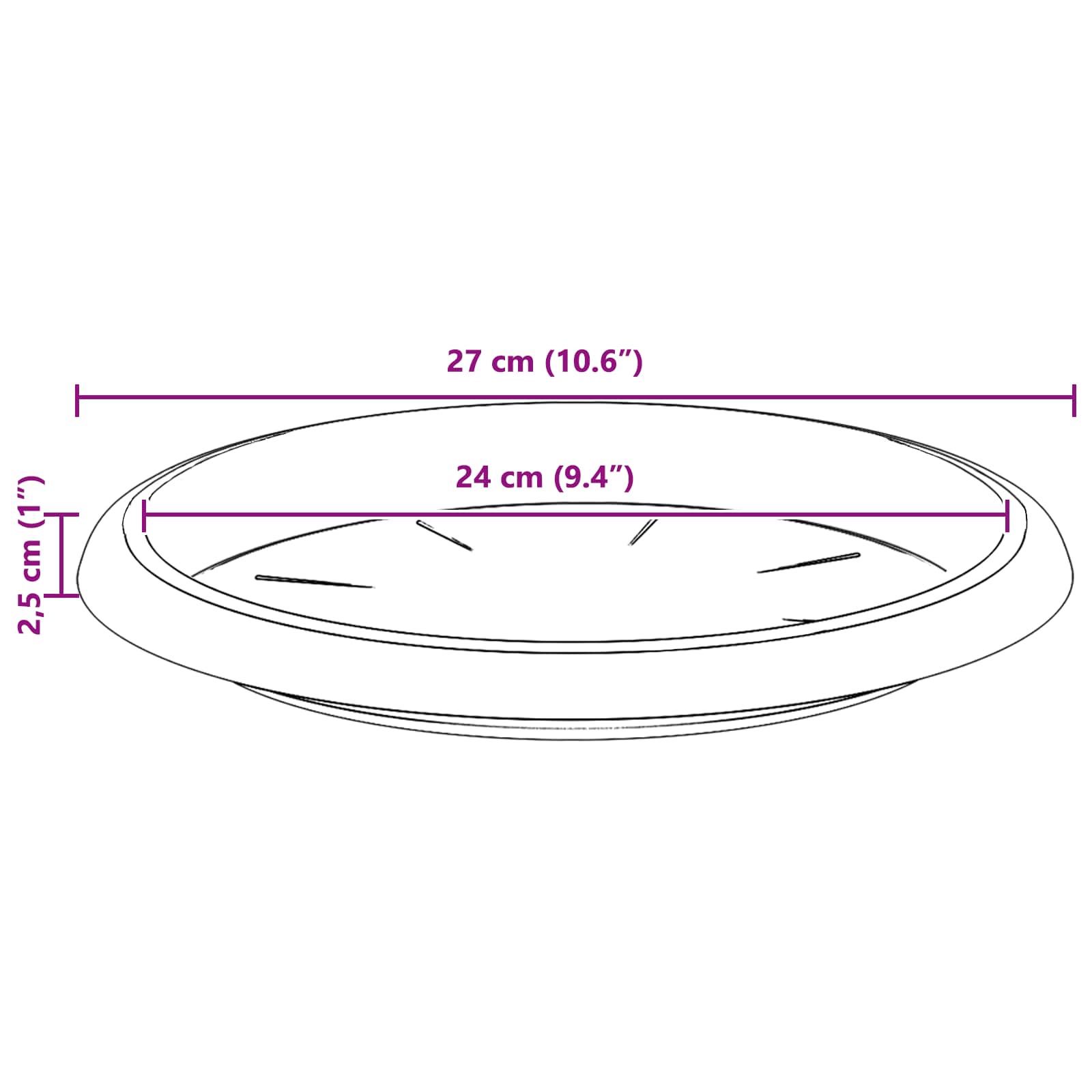 Saksije za biljke 24 pcs Crna Ø 39 x 32 cm Plastika