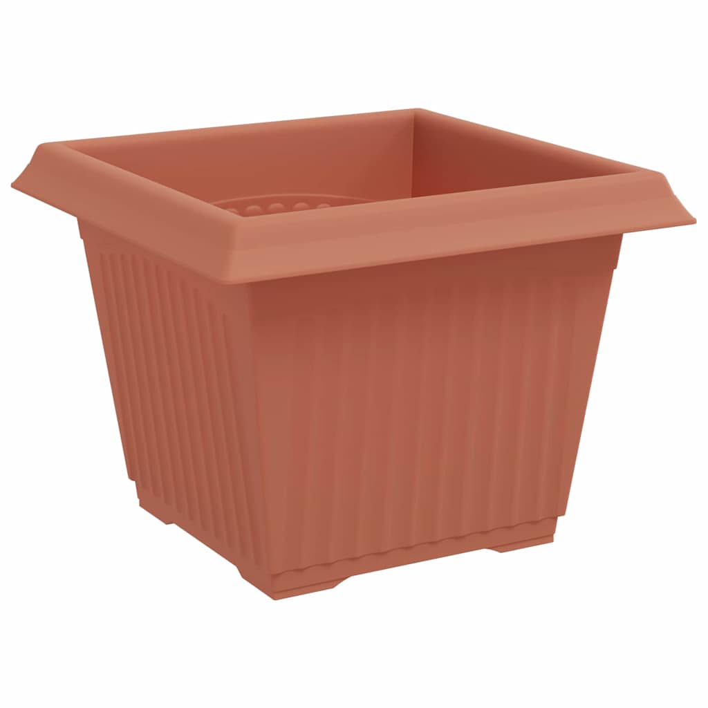 Saksije za biljke 6 pcs Crvena cigla 23 x 23 x 17,5 cm Plastika