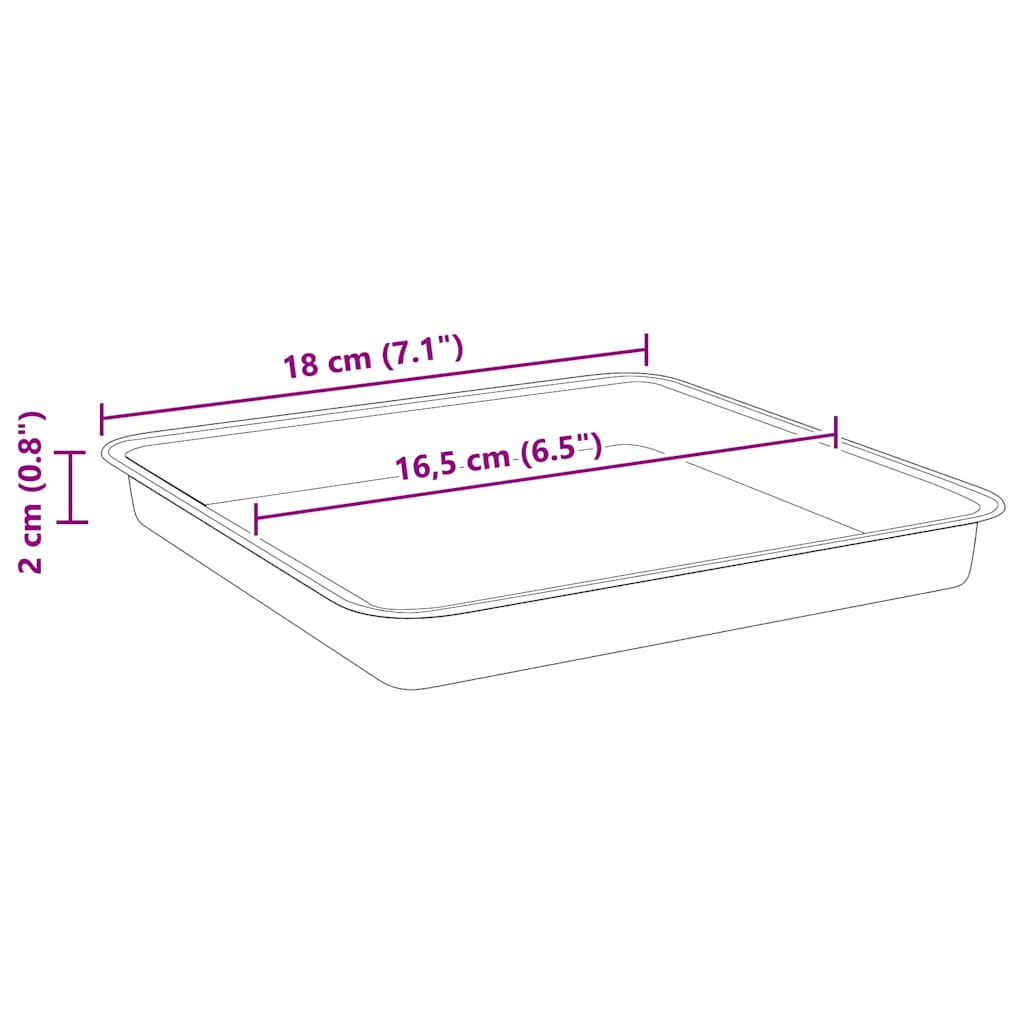 Saksije za biljke 6 pcs Crvena cigla 23 x 23 x 17,5 cm Plastika