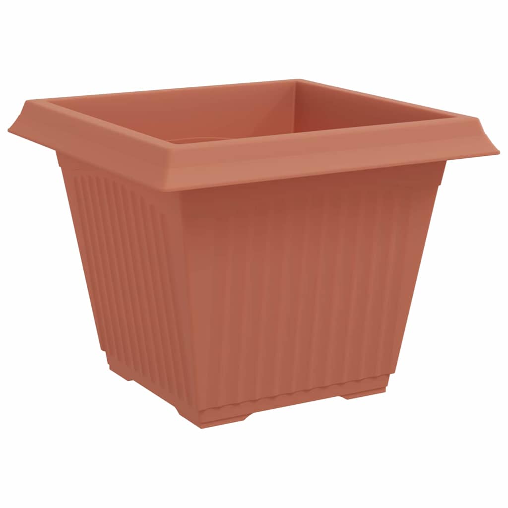 Saksije za biljke 6 pcs Crvena cigla 43 x 43 x 33,5 cm Plastika