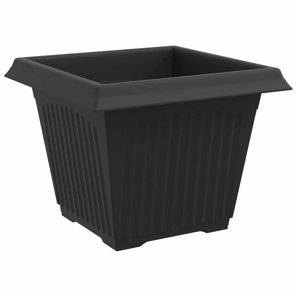 Saksije za biljke 6 pcs Crna 28,5 x 28,5 x 22 cm Plastika