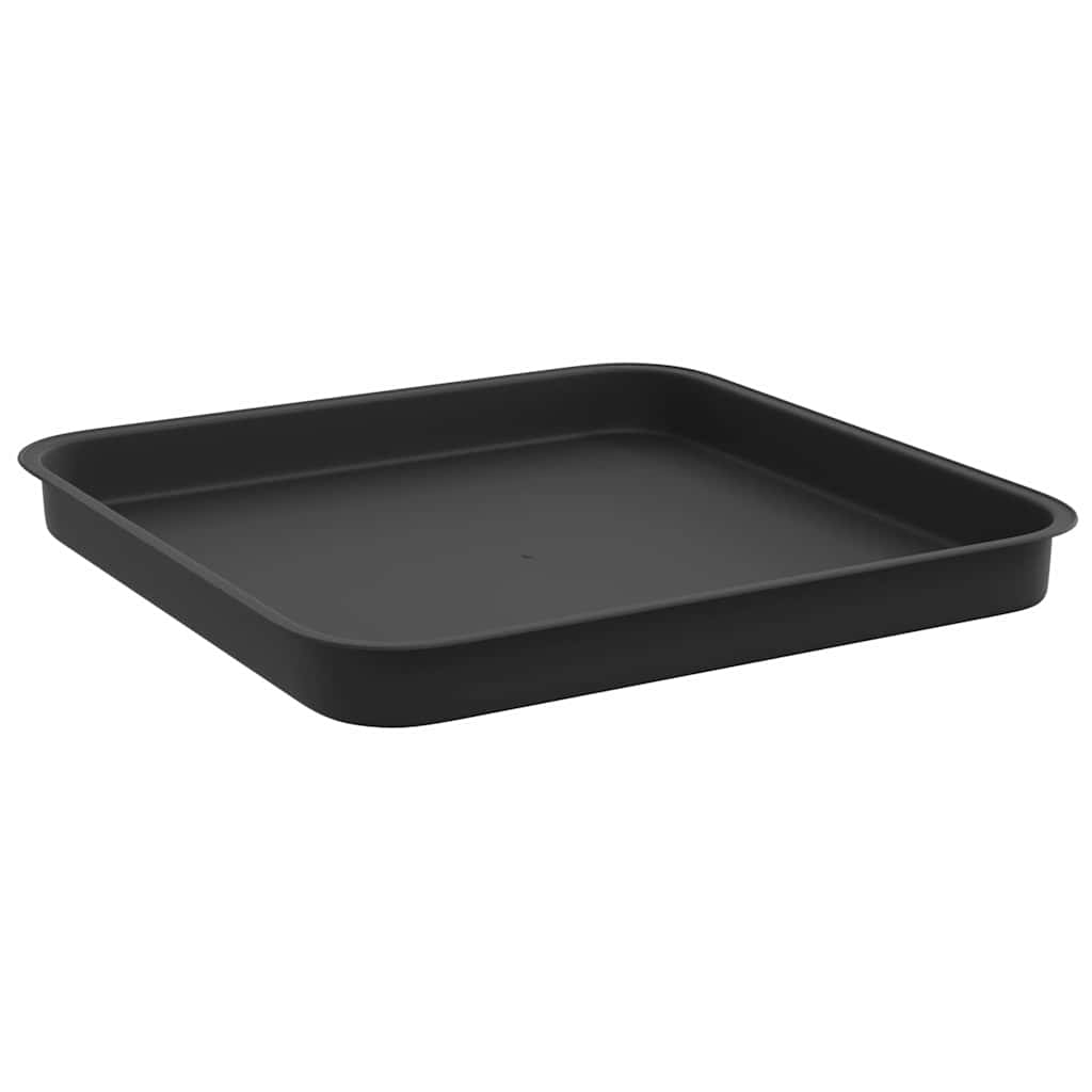 Saksije za biljke 6 pcs Crna 28,5 x 28,5 x 22 cm Plastika
