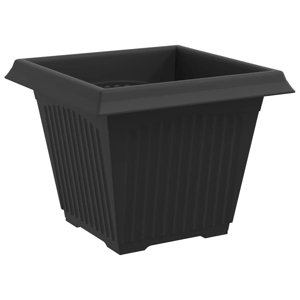 Saksije za biljke 6 pcs Crna 38 x 38 x 30 cm Plastika