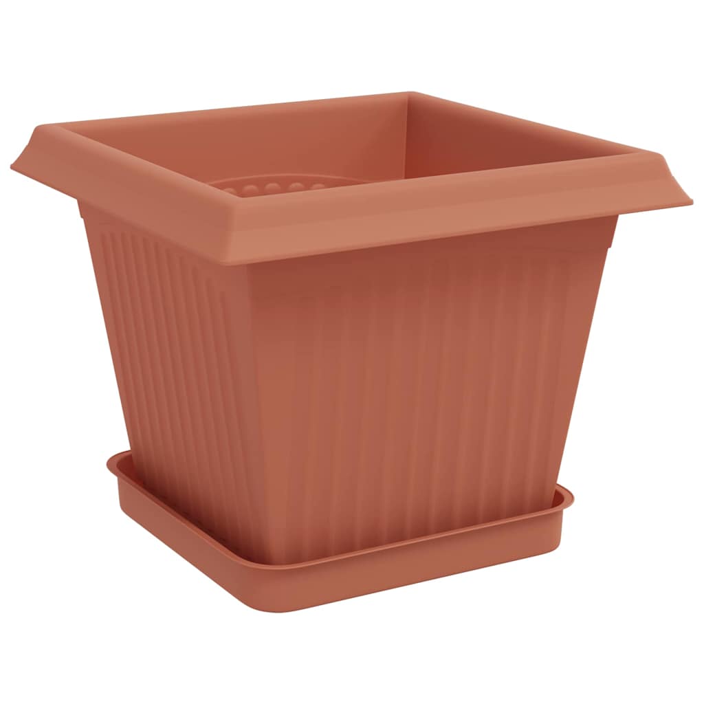 Saksije za biljke 24 pcs Crvena cigla 20 x 20 x 16 cm Plastika