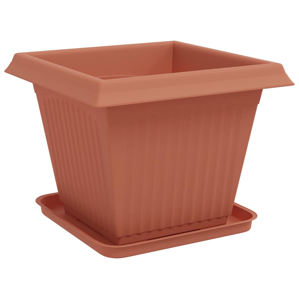 Saksije za biljke 24 pcs Crvena cigla 38 x 38 x 30 cm Plastika