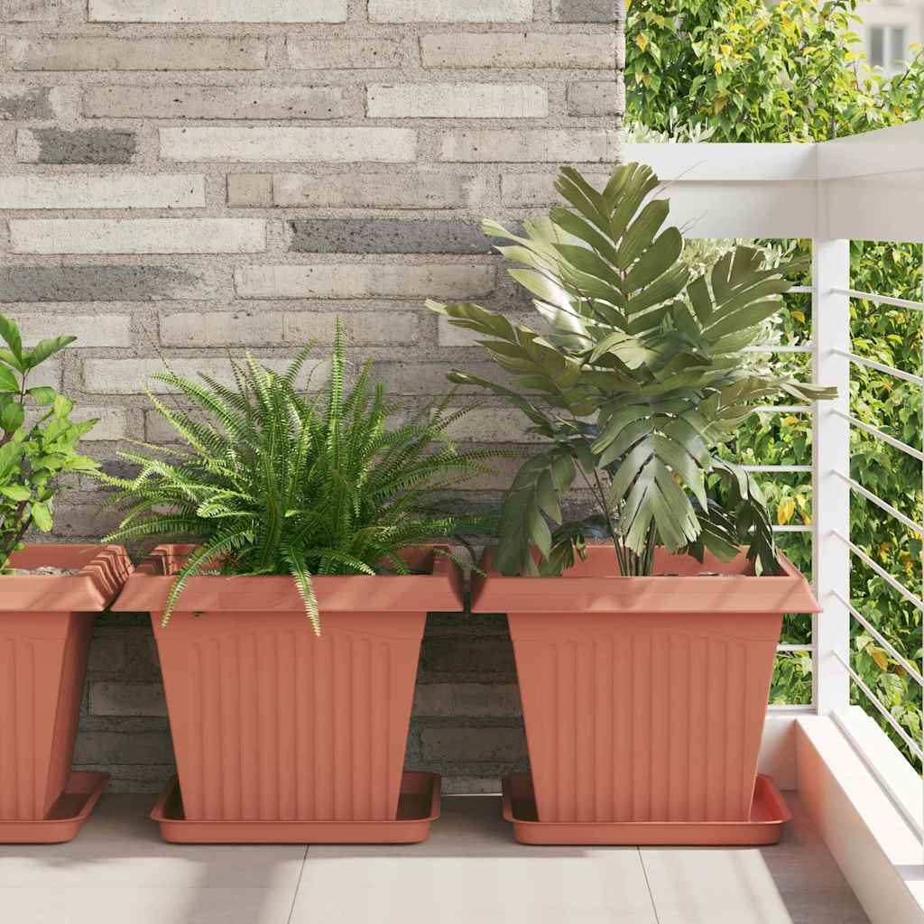 Saksije za biljke 24 pcs Crvena cigla 43 x 43 x 33,5 cm