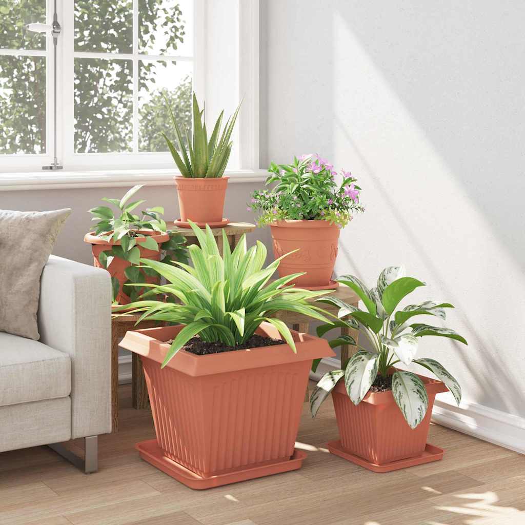 Saksije za biljke 24 pcs Crvena cigla 43 x 43 x 33,5 cm