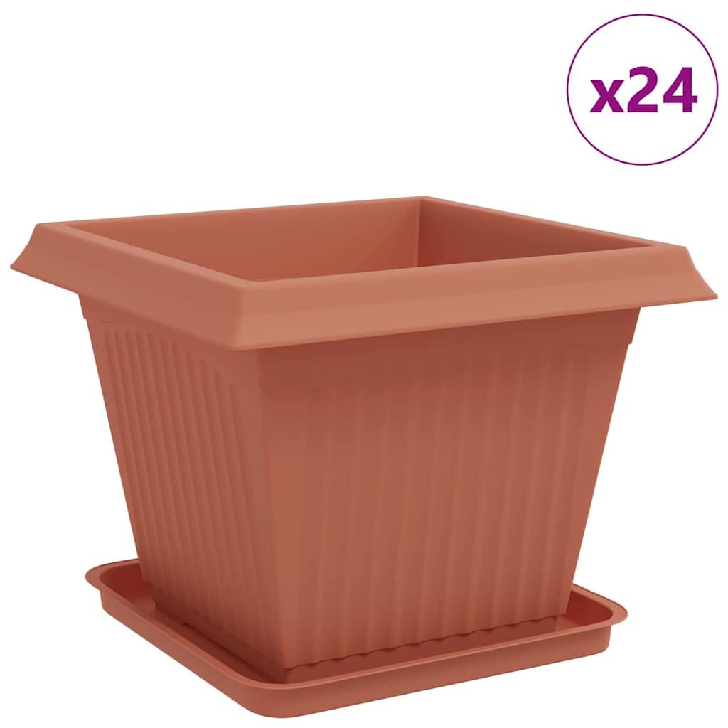 Saksije za biljke 24 pcs Crvena cigla 43 x 43 x 33,5 cm