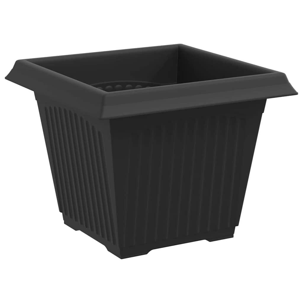 Saksije za biljke 24 pcs Crna 33 x 33 x 26 cm Plastika