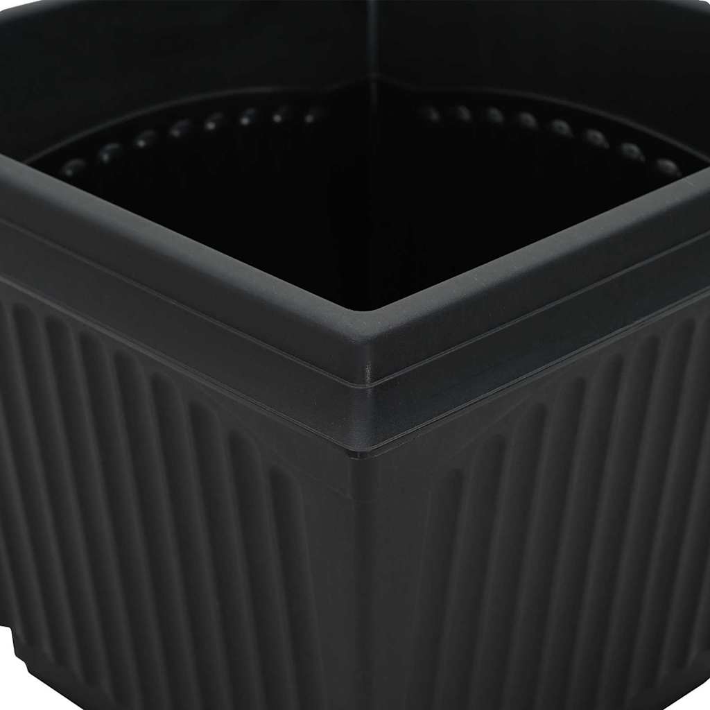 Saksije za biljke 24 pcs Crna 38 x 38 x 30 cm Plastika