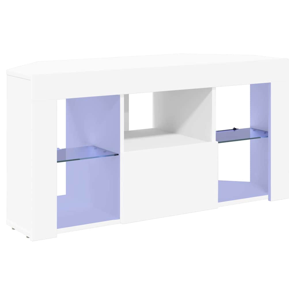 Kotni LED TV ormar Bijelo 100 x 40 x 50 cm Konstruirano drvo