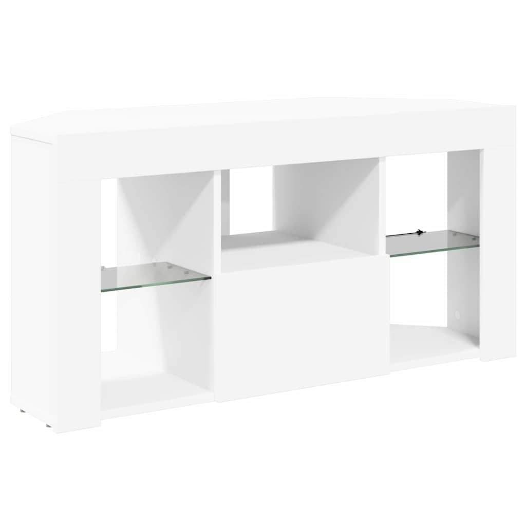 Kotni LED TV ormar Bijelo 100 x 40 x 50 cm Konstruirano drvo