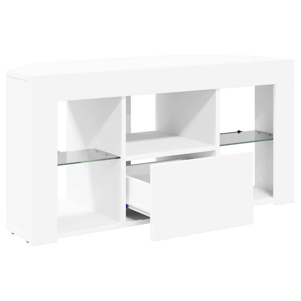 Kotni LED TV ormar Bijelo 100 x 40 x 50 cm Konstruirano drvo