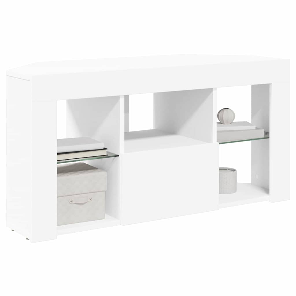 Kotni LED TV ormar Bijelo 100 x 40 x 50 cm Konstruirano drvo