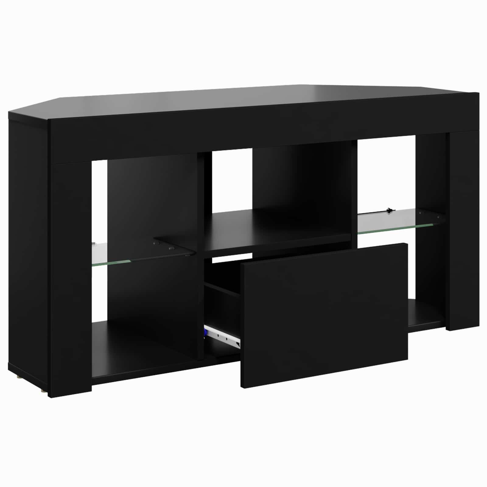 Kotni LED TV ormar Crna 100 x 40 x 50 cm Konstruirano drvo