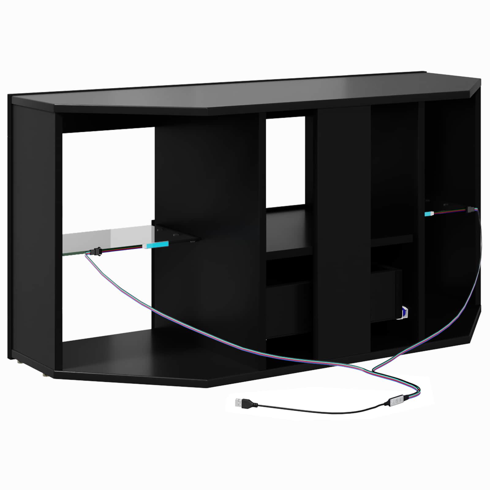 Kotni LED TV ormar Crna 100 x 40 x 50 cm Konstruirano drvo
