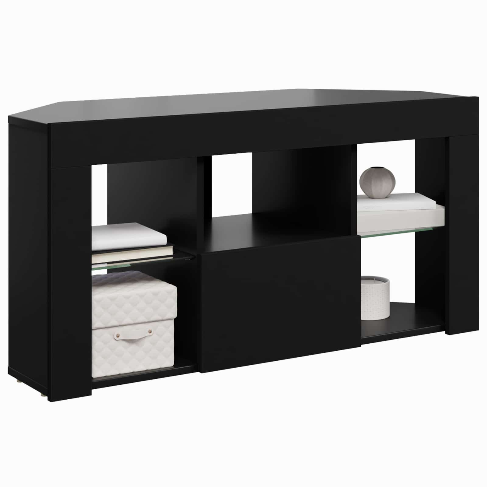 Kotni LED TV ormar Crna 100 x 40 x 50 cm Konstruirano drvo