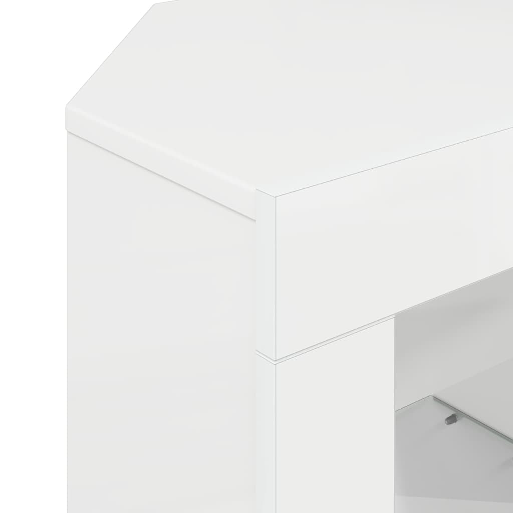 Kotni LED TV ormar Zidne Visoki sjaj bijela 100 x 40 x 50 cm