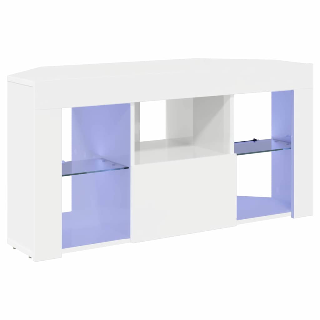 Kotni LED TV ormar Zidne Visoki sjaj bijela 100 x 40 x 50 cm