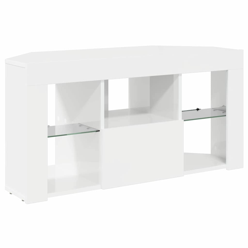 Kotni LED TV ormar Zidne Visoki sjaj bijela 100 x 40 x 50 cm
