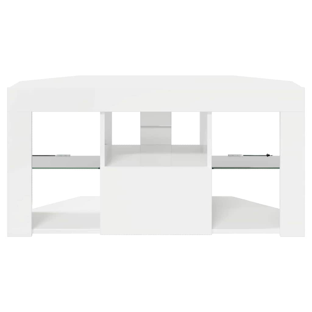 Kotni LED TV ormar Zidne Visoki sjaj bijela 100 x 40 x 50 cm