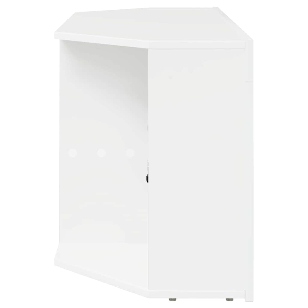 Kotni LED TV ormar Zidne Visoki sjaj bijela 100 x 40 x 50 cm