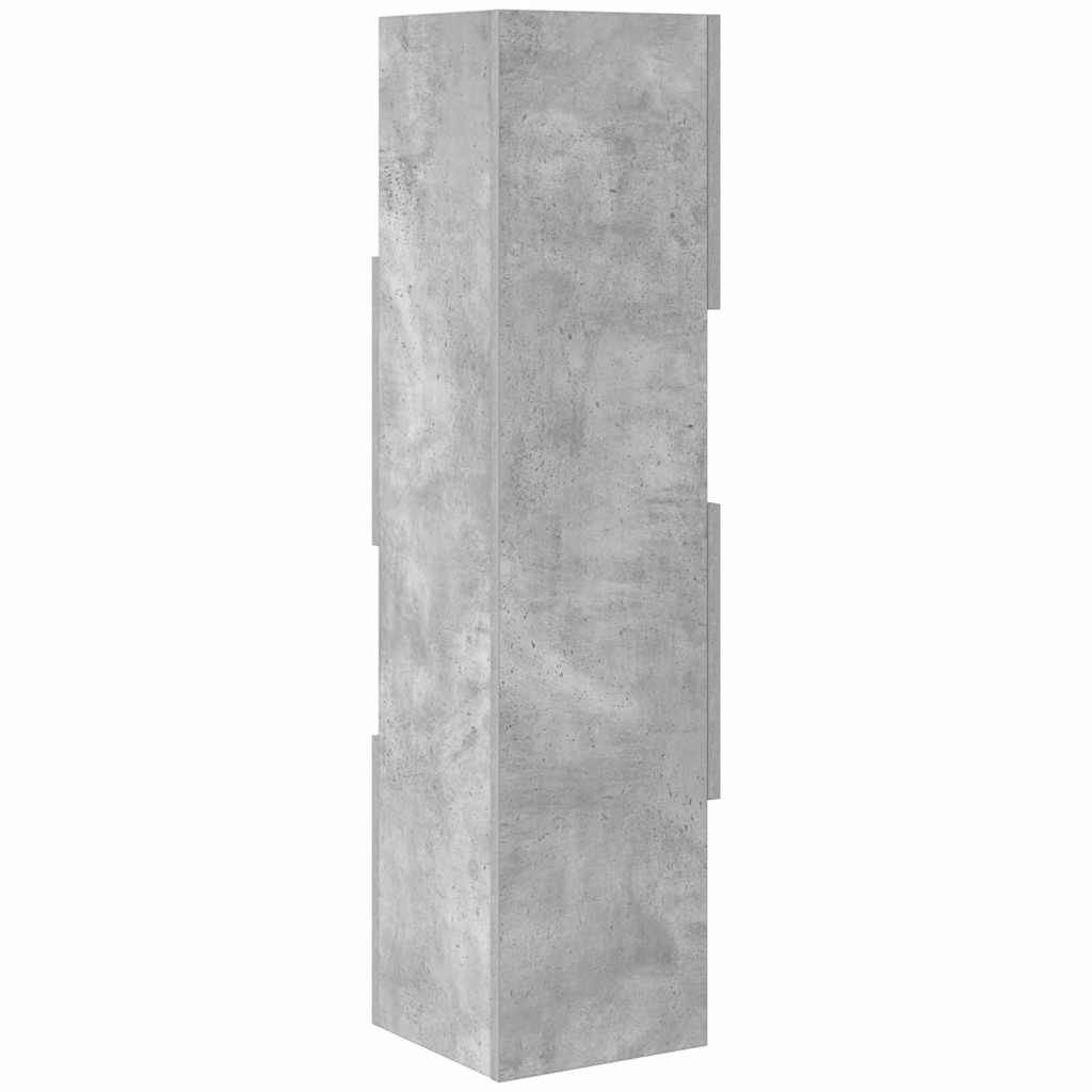 Kutni ormarić Betonski sivi 25,5x25x102cm Konstruirano drvo