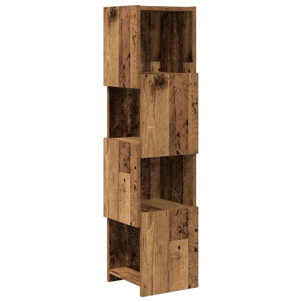 Kutni ormarić Staro drvo 25,5x25x102cm Konstruirano drvo