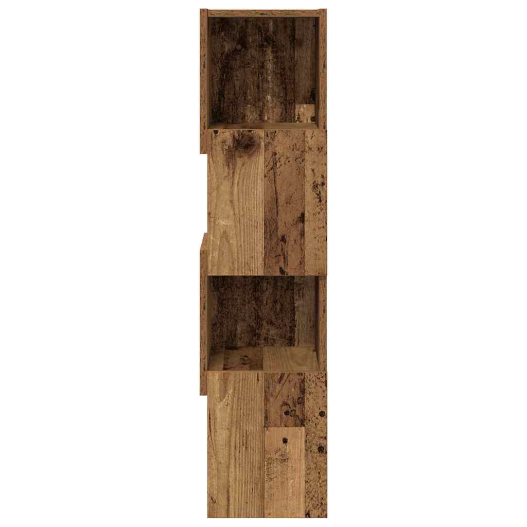 Kutni ormarić Staro drvo 25,5x25x102cm Konstruirano drvo