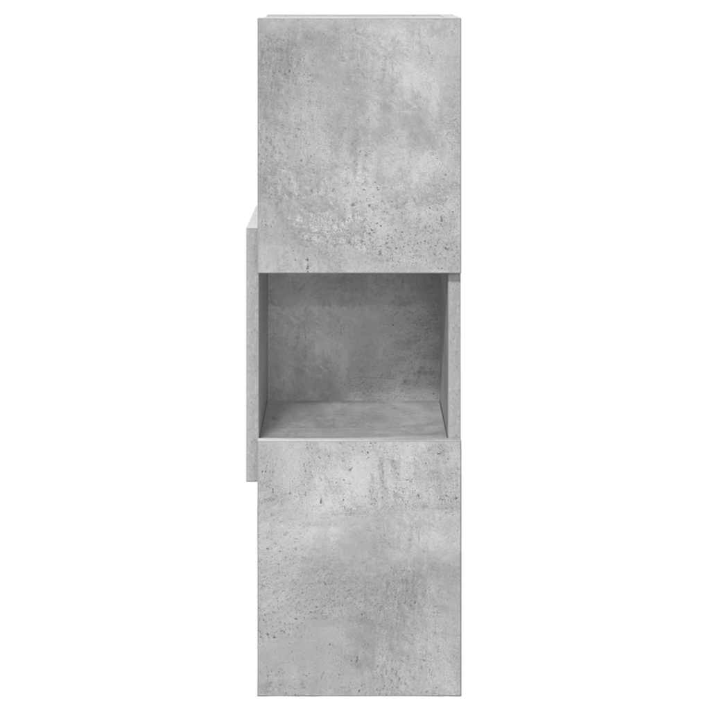 Kutni ormarić Betonski sivi 25,5x25x80cm Konstruirano drvo