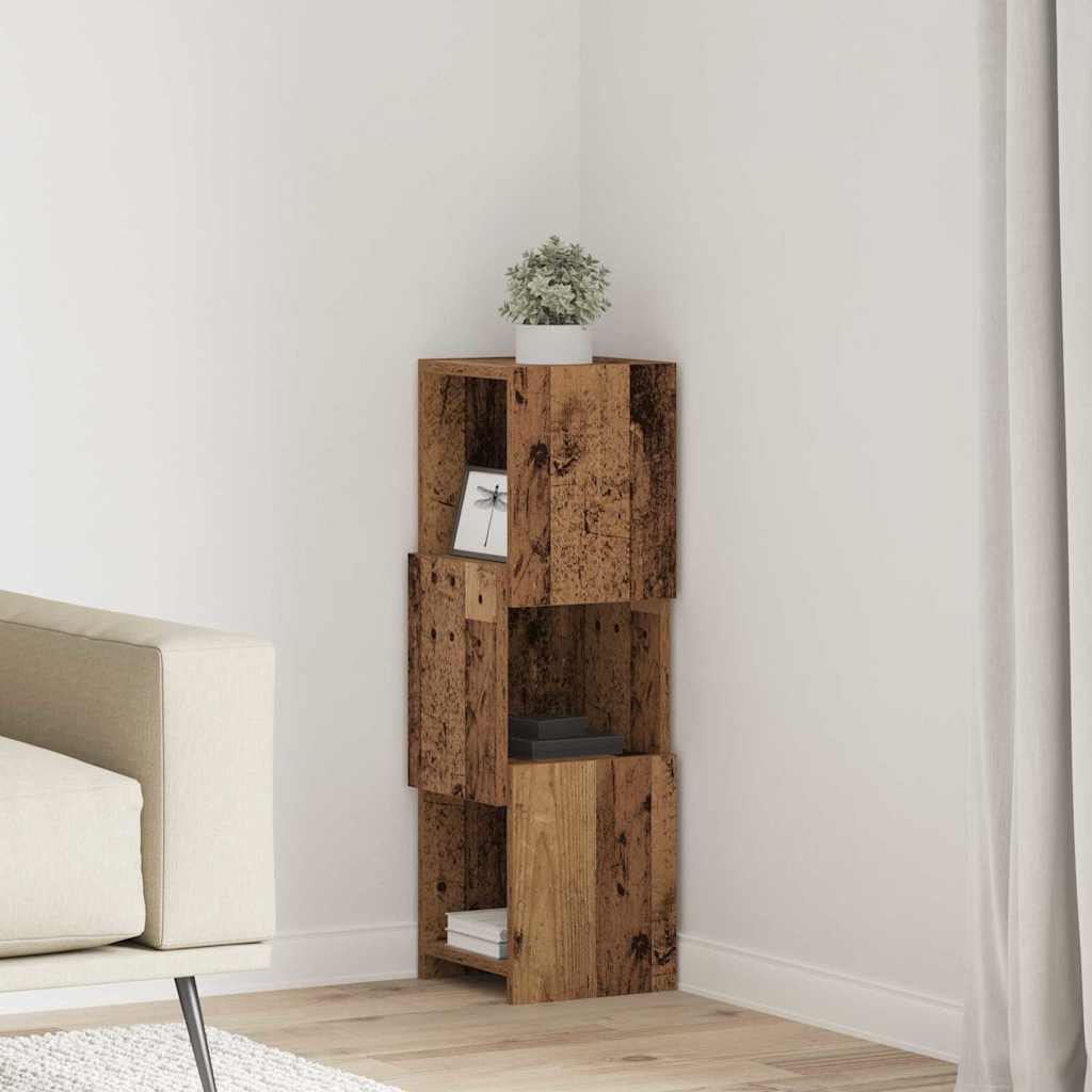 Kutni ormarić Staro drvo 25,5x25x80cm Konstruirano drvo