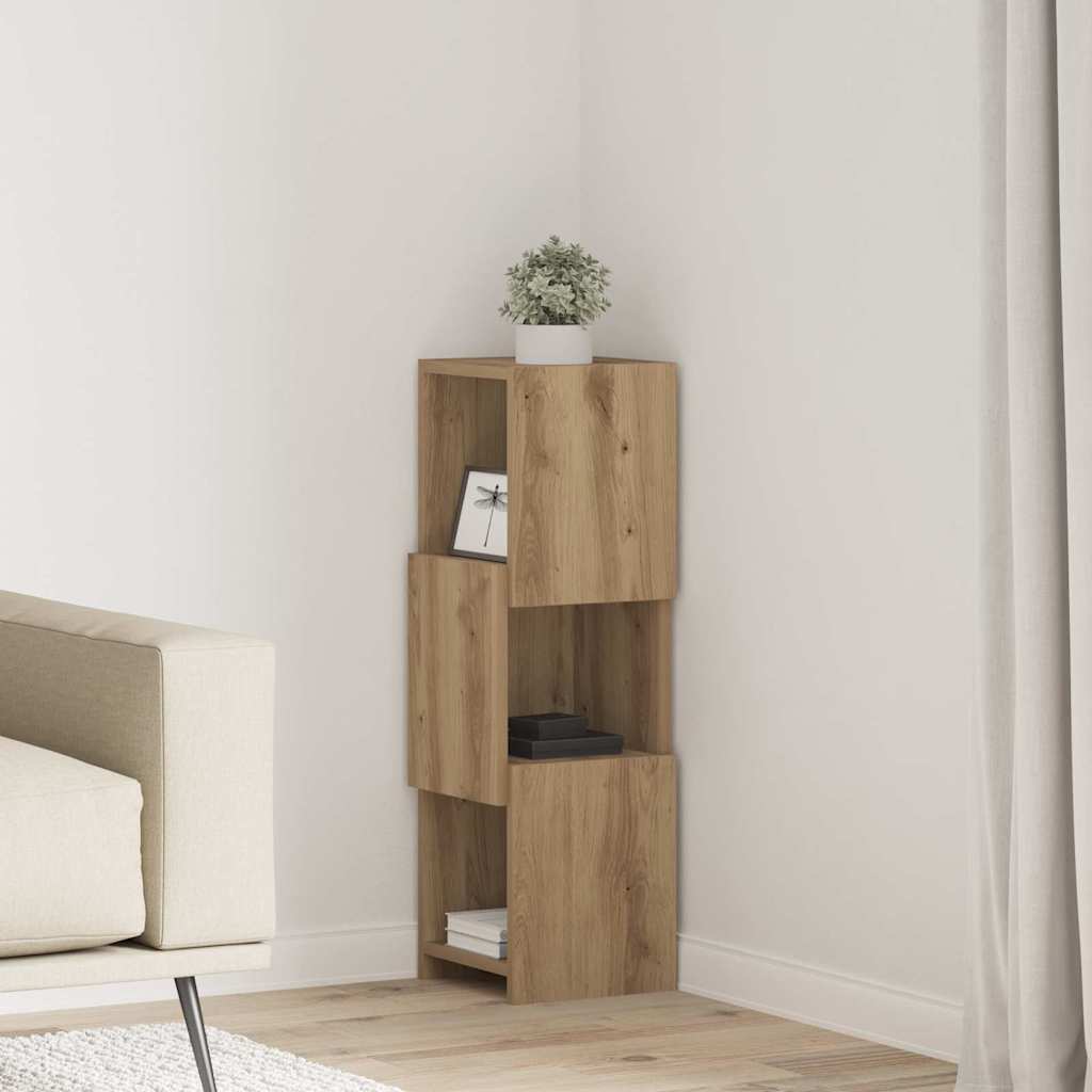 Kutni ormarić Umjetnički hrast 25,5x25x80cm Konstruirano drvo