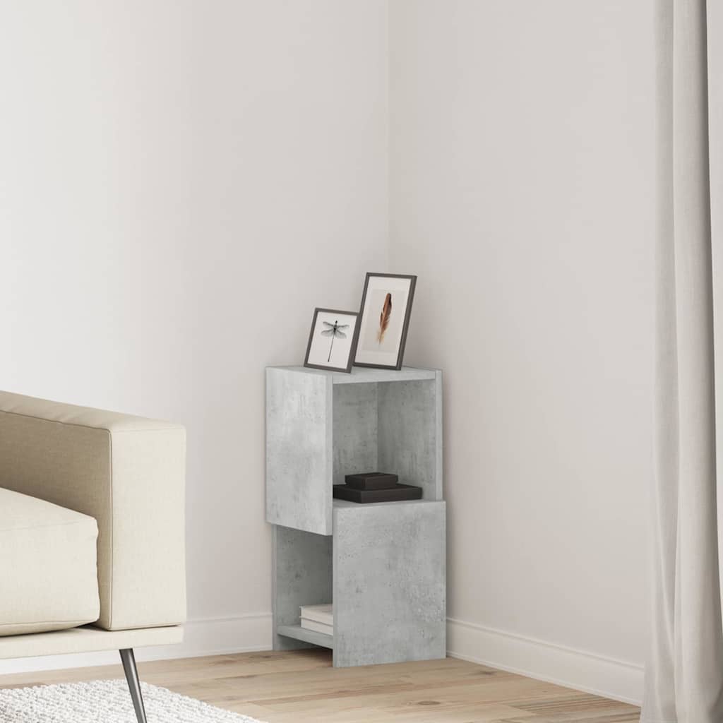 Kutni ormarić Betonski sivi 25,5x25x55cm Konstruirano drvo