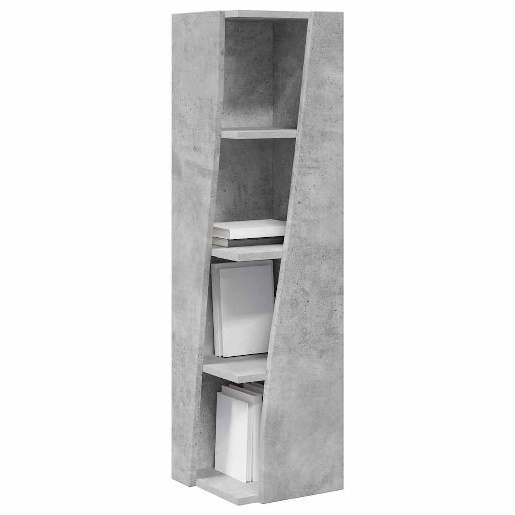 Kutni ormarić Betonski sivi 27,5x27x102cm Konstruirano drvo