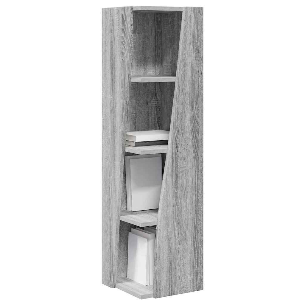 Kutni ormarić Siva Sonoma 27,5x27x102cm Konstruirano drvo