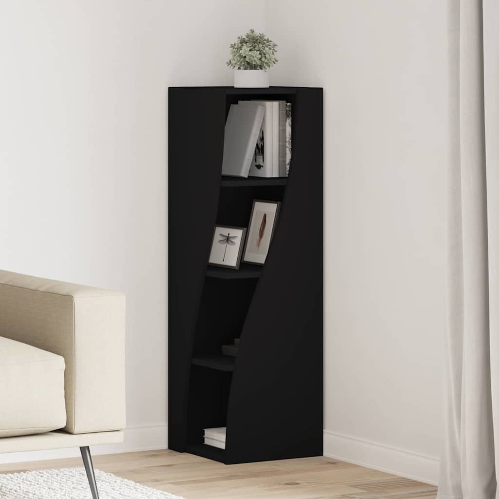 Kutni ormarić Crna 32x32x102cm Konstruirano drvo