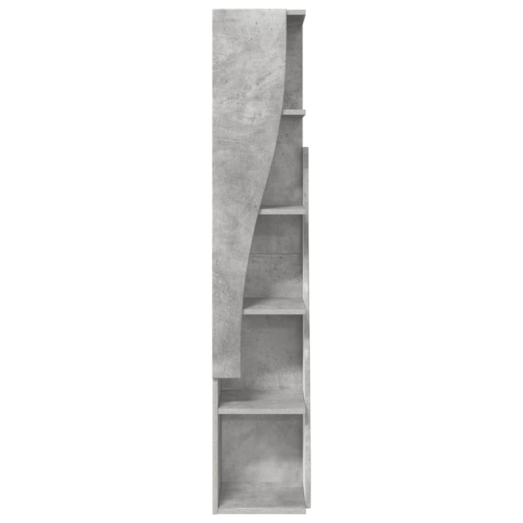 Kutni ormarić Betonski sivi 27,5x27x140cm Konstruirano drvo