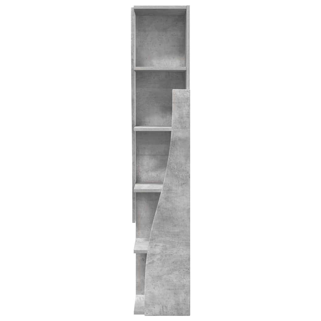 Kutni ormarić Betonski sivi 27,5x27x140cm Konstruirano drvo