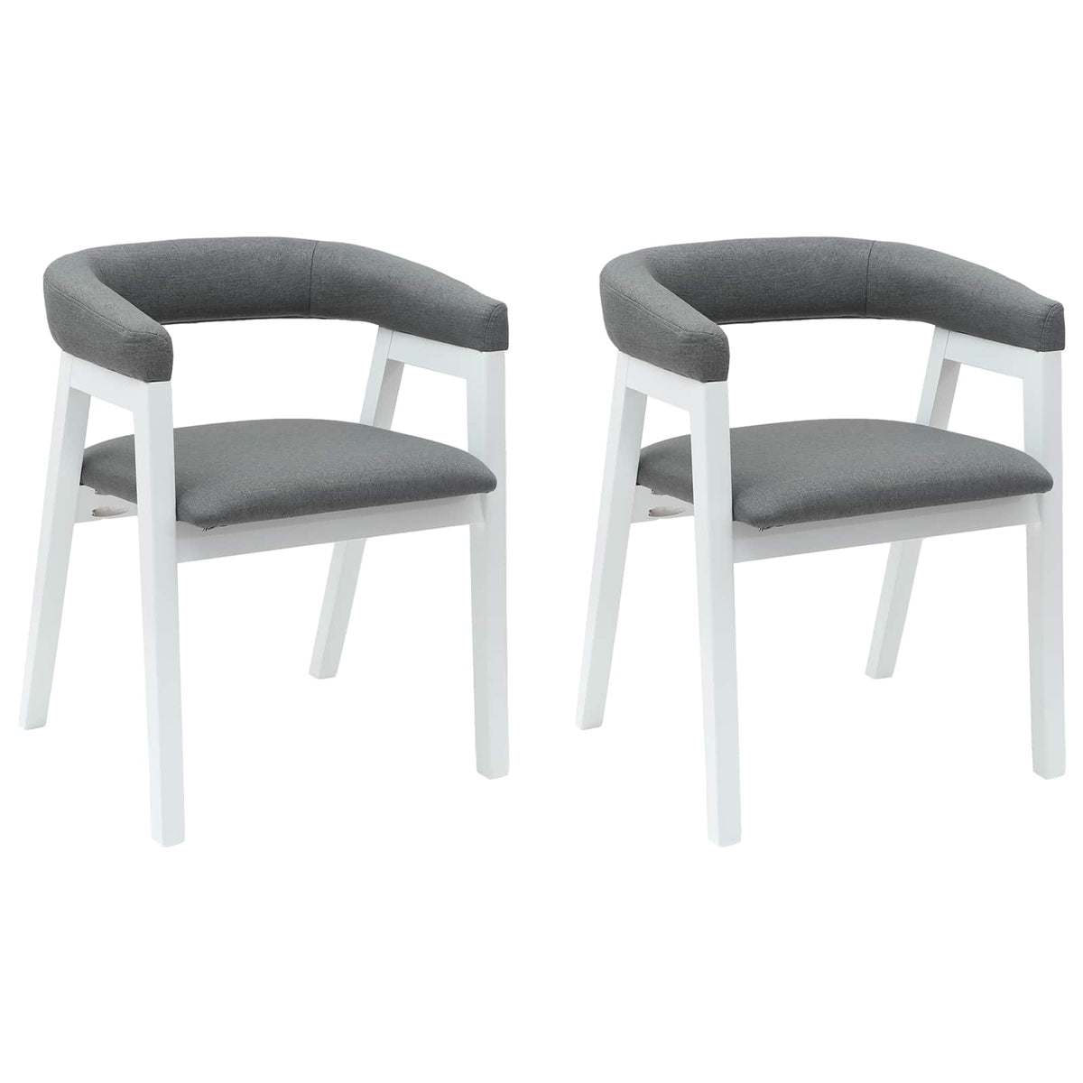 Trpezarijske stolice 2 pcs Bijelo 54 x 57 x 73 cm