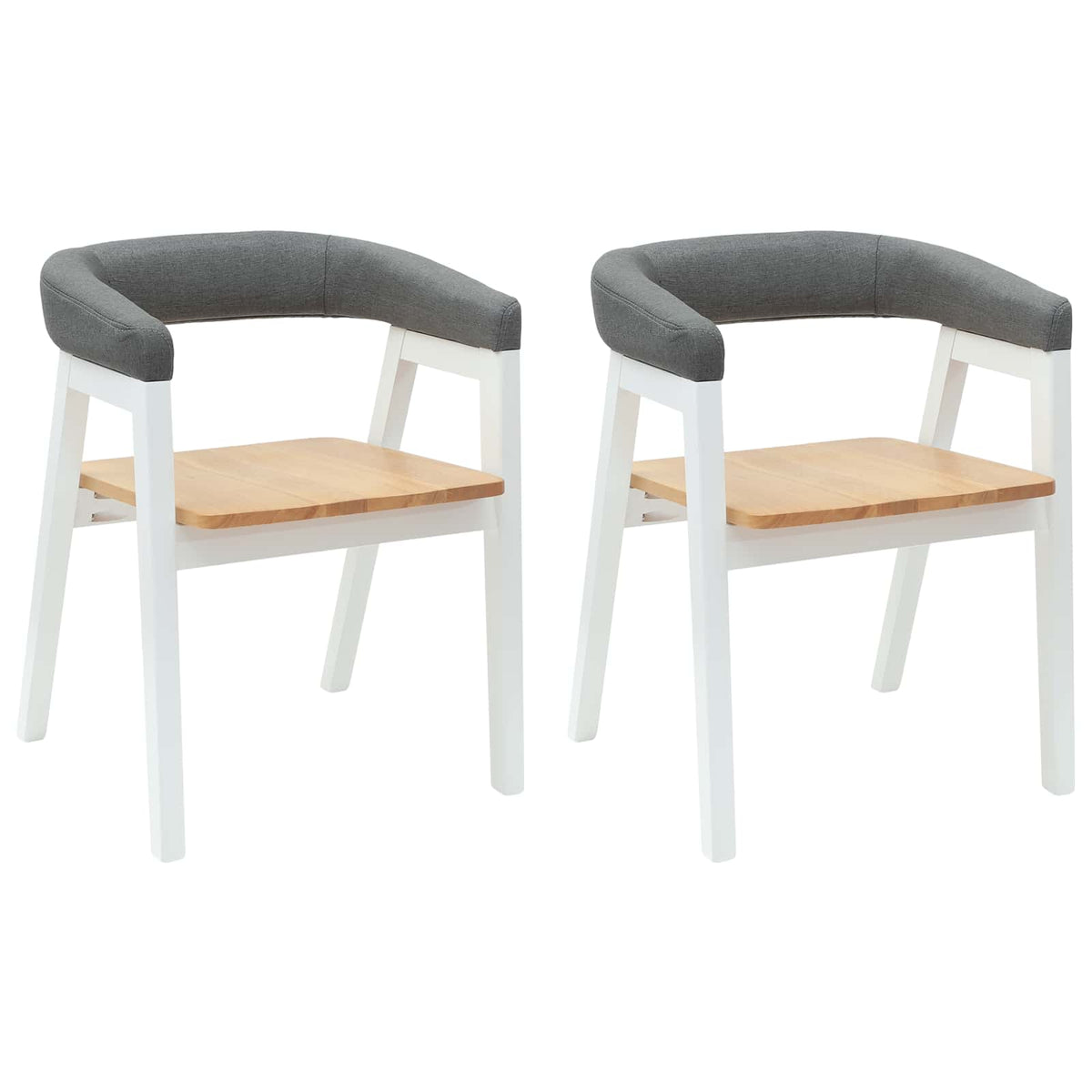 Trpezarijske stolice 2 pcs Bijelo 54 x 57 x 73 cm