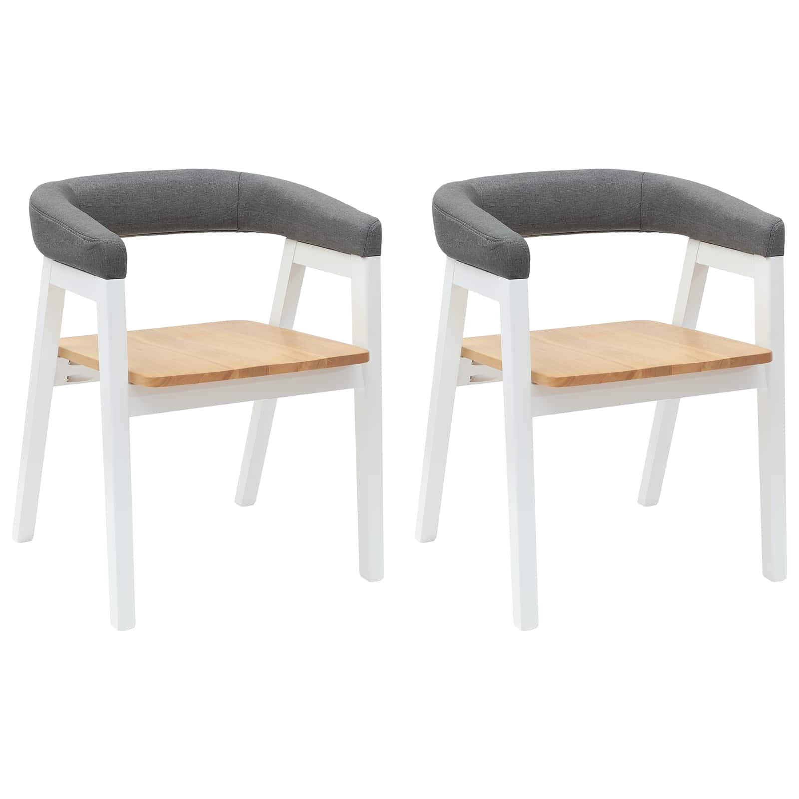 Trpezarijske stolice 2 pcs Bijelo 54 x 57 x 73 cm