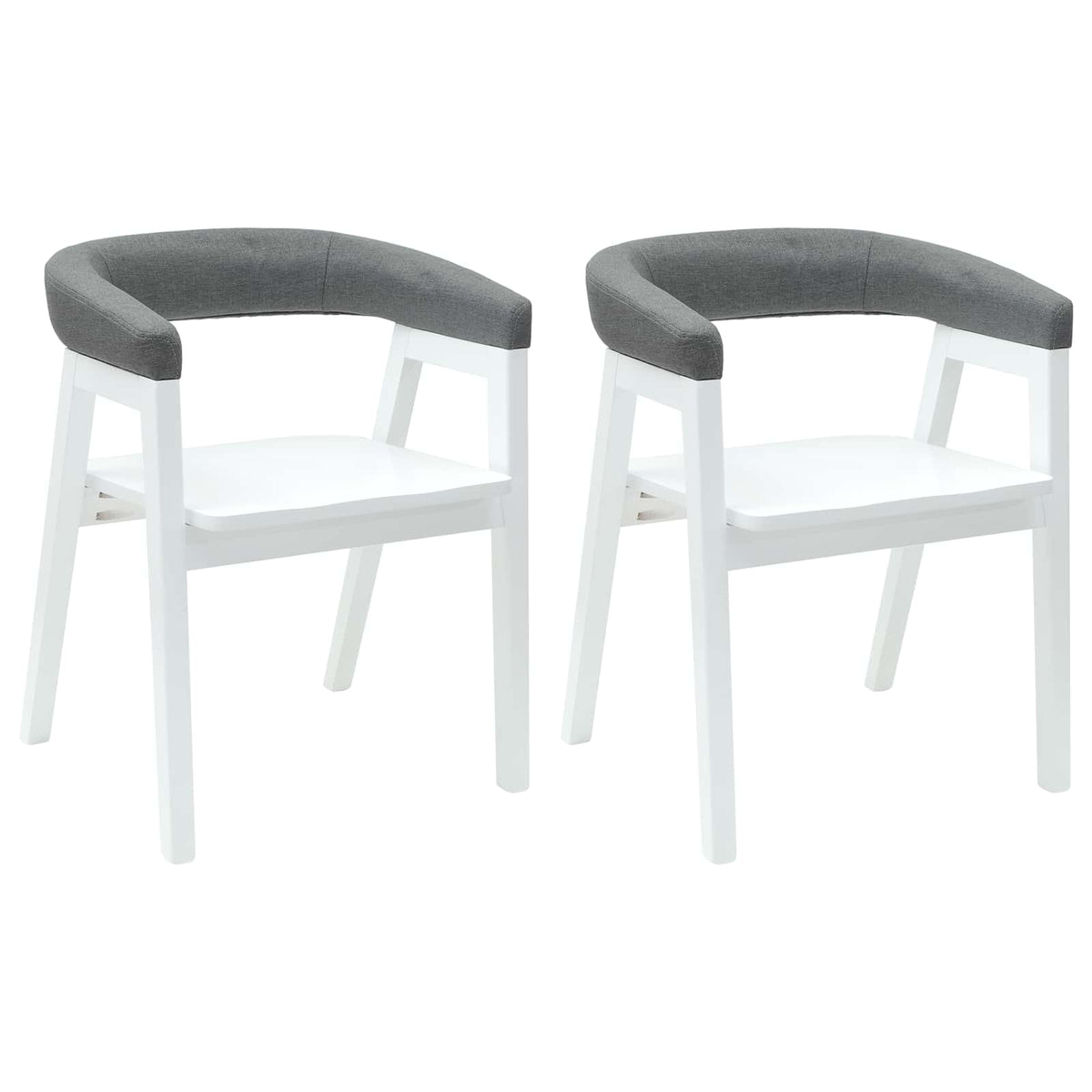 Trpezarijske stolice 2 pcs Bijelo 54 x 57 x 73 cm