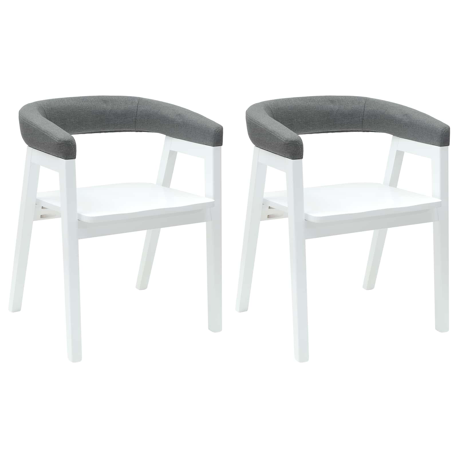 Trpezarijske stolice 2 pcs Bijelo 54 x 57 x 73 cm