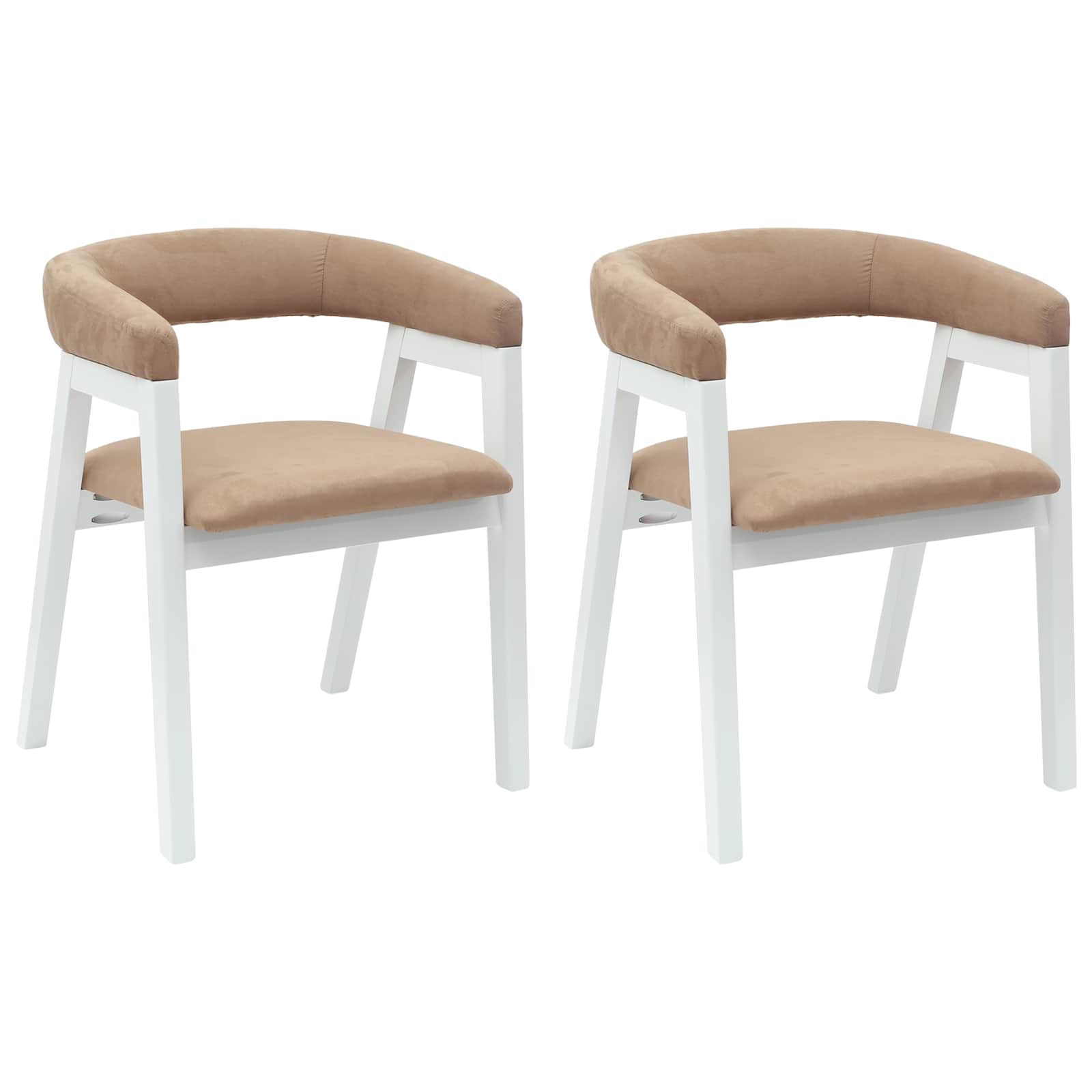 Trpezarijske stolice 2 pcs Bijelo 54 x 57 x 73 cm