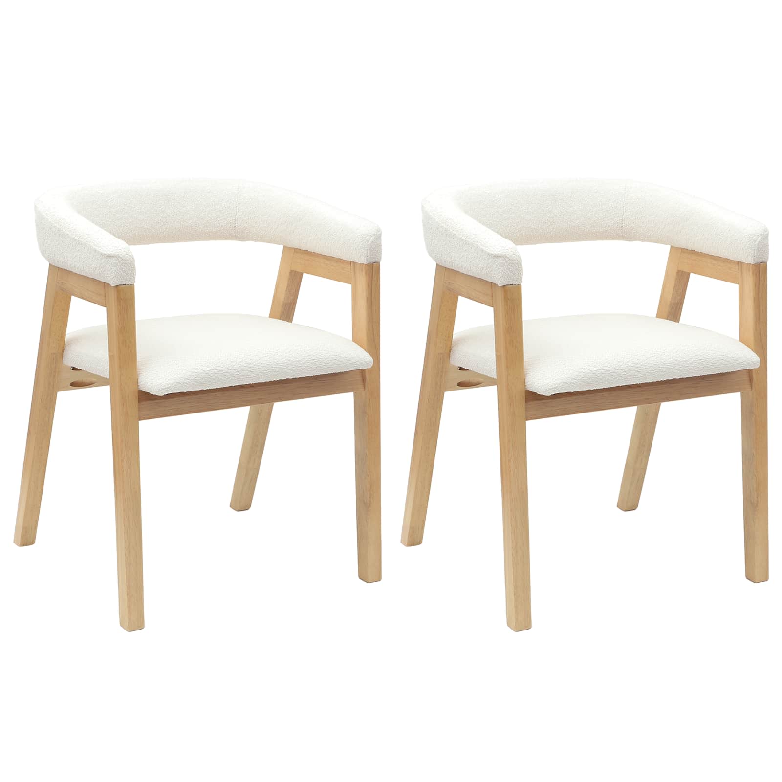 Trpezarijske stolice 2 pcs Prirodna 54 x 57 x 73 cm
