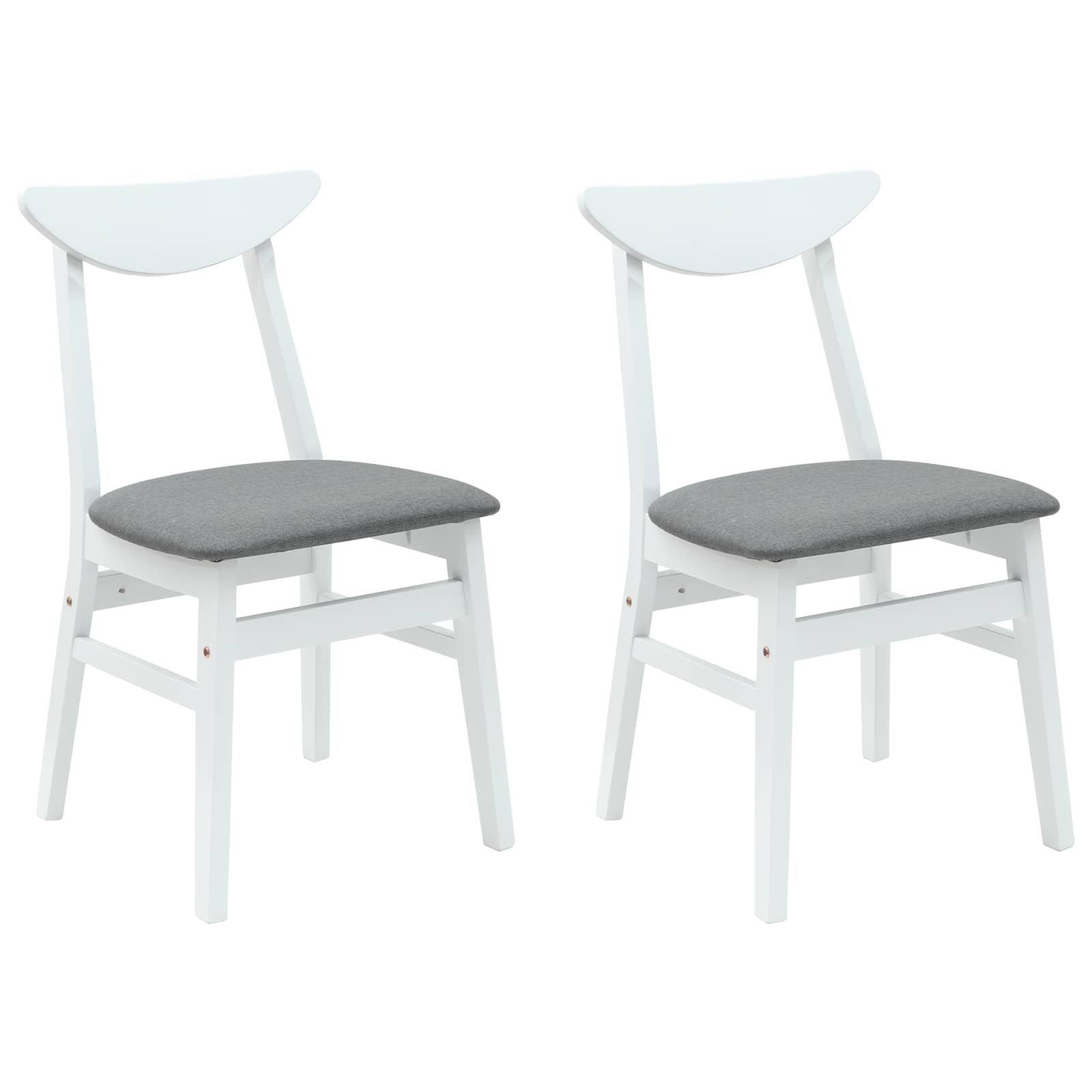 Trpezarijske stolice 2 pcs Bijelo 42 x 47.5 x 81 cm