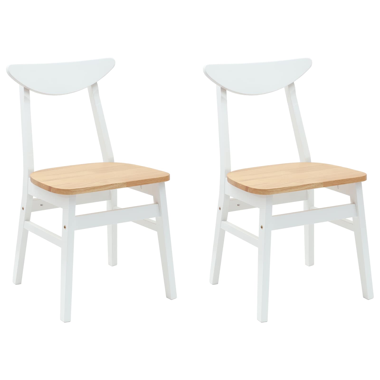 Trpezarijske stolice 2 pcs Bijelo 42 x 47.5 x 81 cm