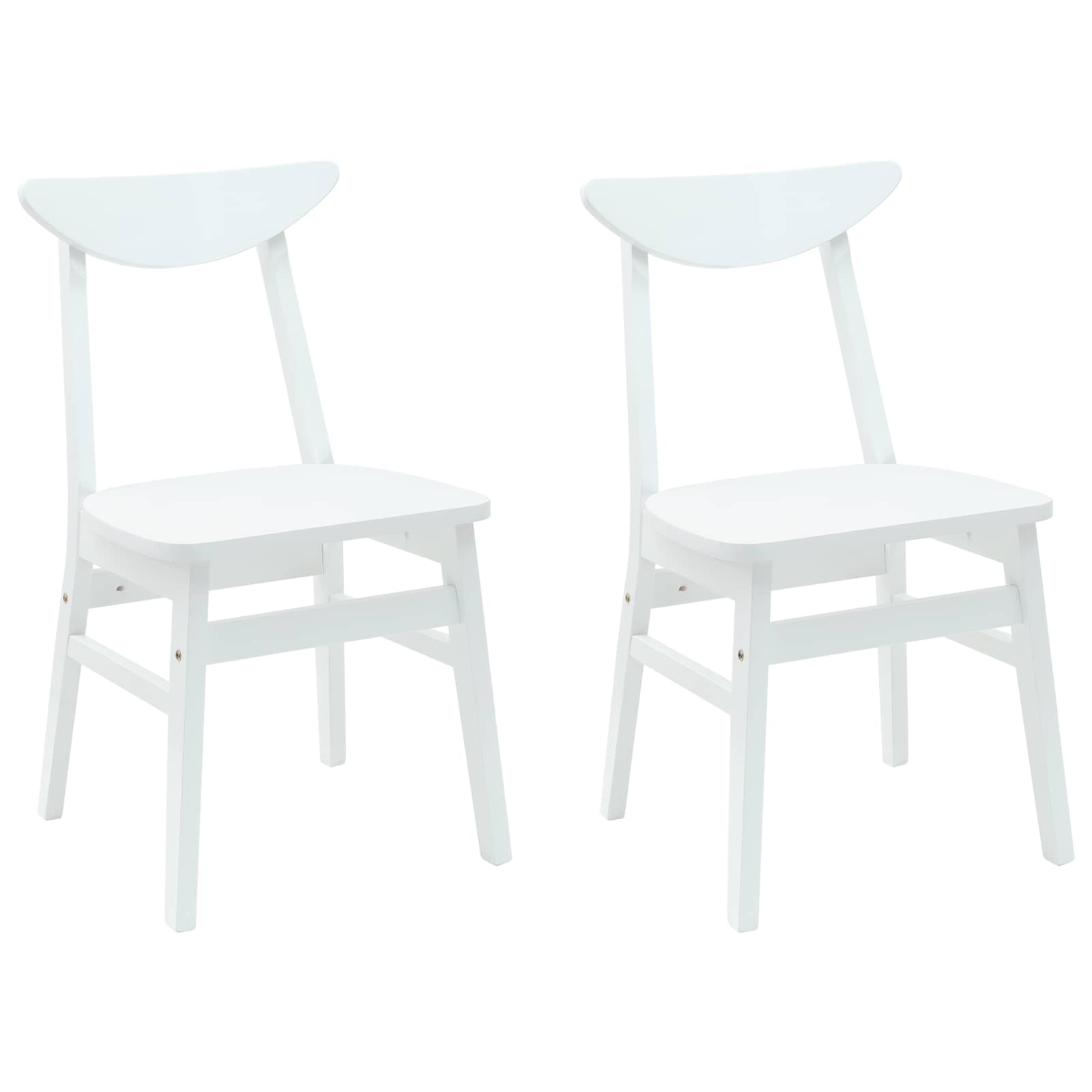 Trpezarijske stolice 2 pcs Bijelo 42 x 47.5 x 81 cm