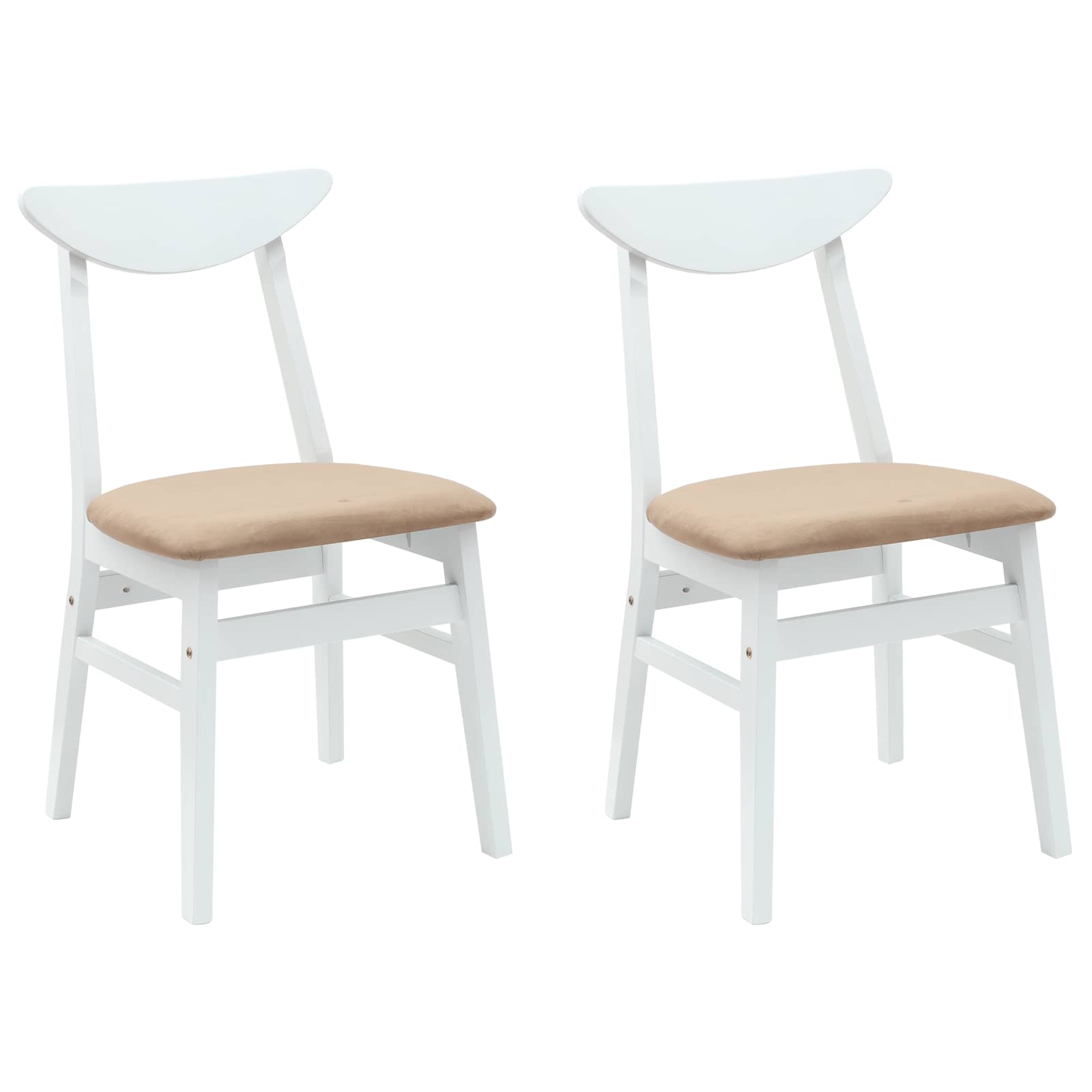 Trpezarijske stolice 2 pcs Bijelo 42 x 47.5 x 81 cm