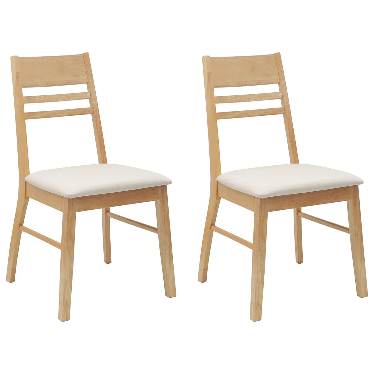 Trpezarijske stolice 2 pcs Prirodna 43 x 54 x 89 cm